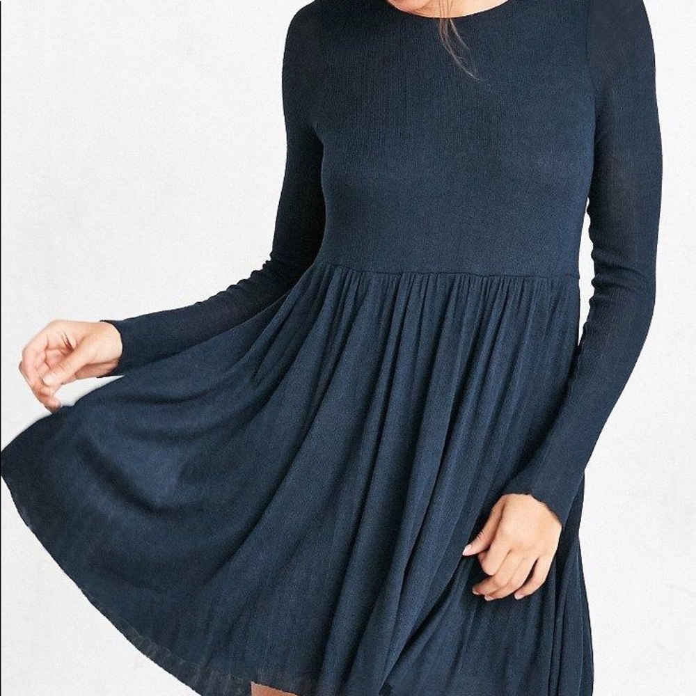 NWOT Kimchi Blue Long-Sleeve Babydoll Mini Dress